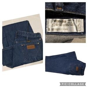 Wrangler 47 Jeans 35 x 32 Dark Wash - Great Shape!